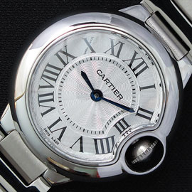 レプリカ時計カルティエ　バロンブルー 33ミリ　クォーツムーブメント搭載！（V6工場製品）