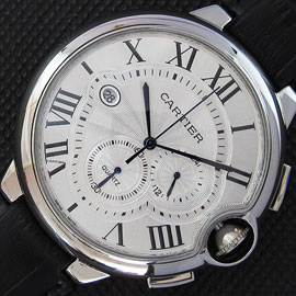 レプリカ時計カルティエ　バロンブルー 44ミリ　クォーツムーブメント搭載！（V6工場製品）